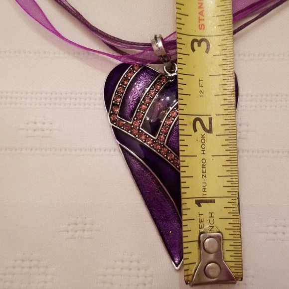 Enameled heart necklace - Picture 6 of 7